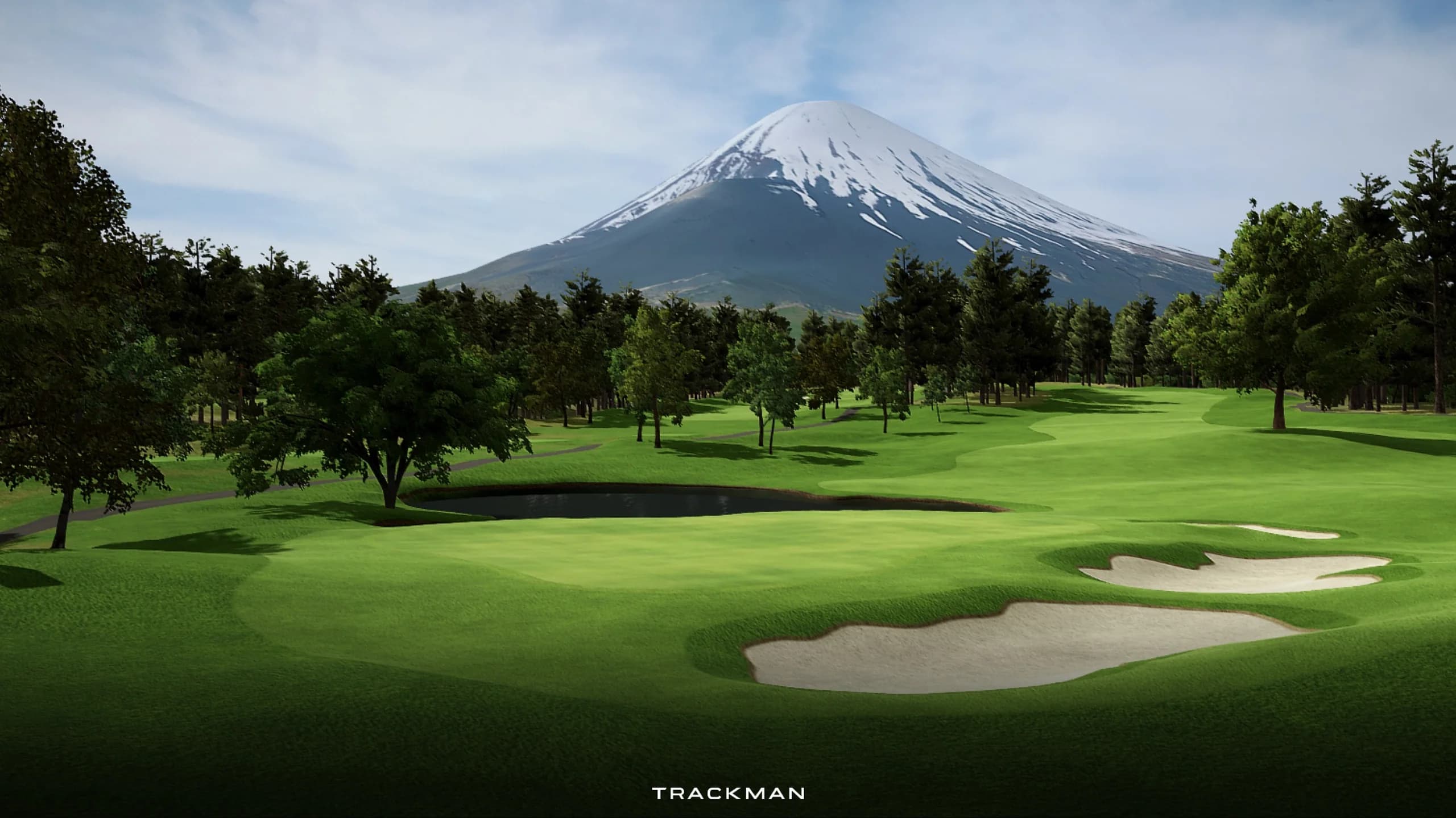 御殿場コースのシミュレーションプレー画面