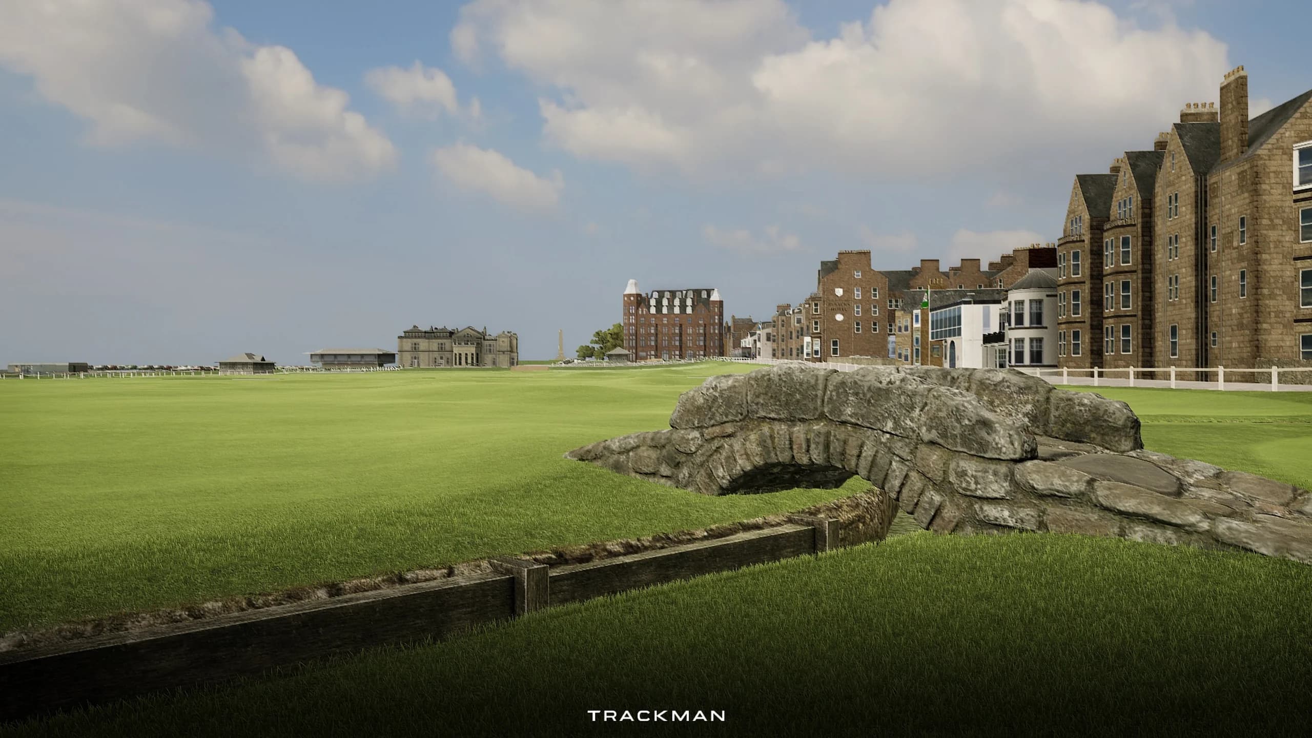 セントアンドリュース・オールドコースのシミュレーションプレー画面