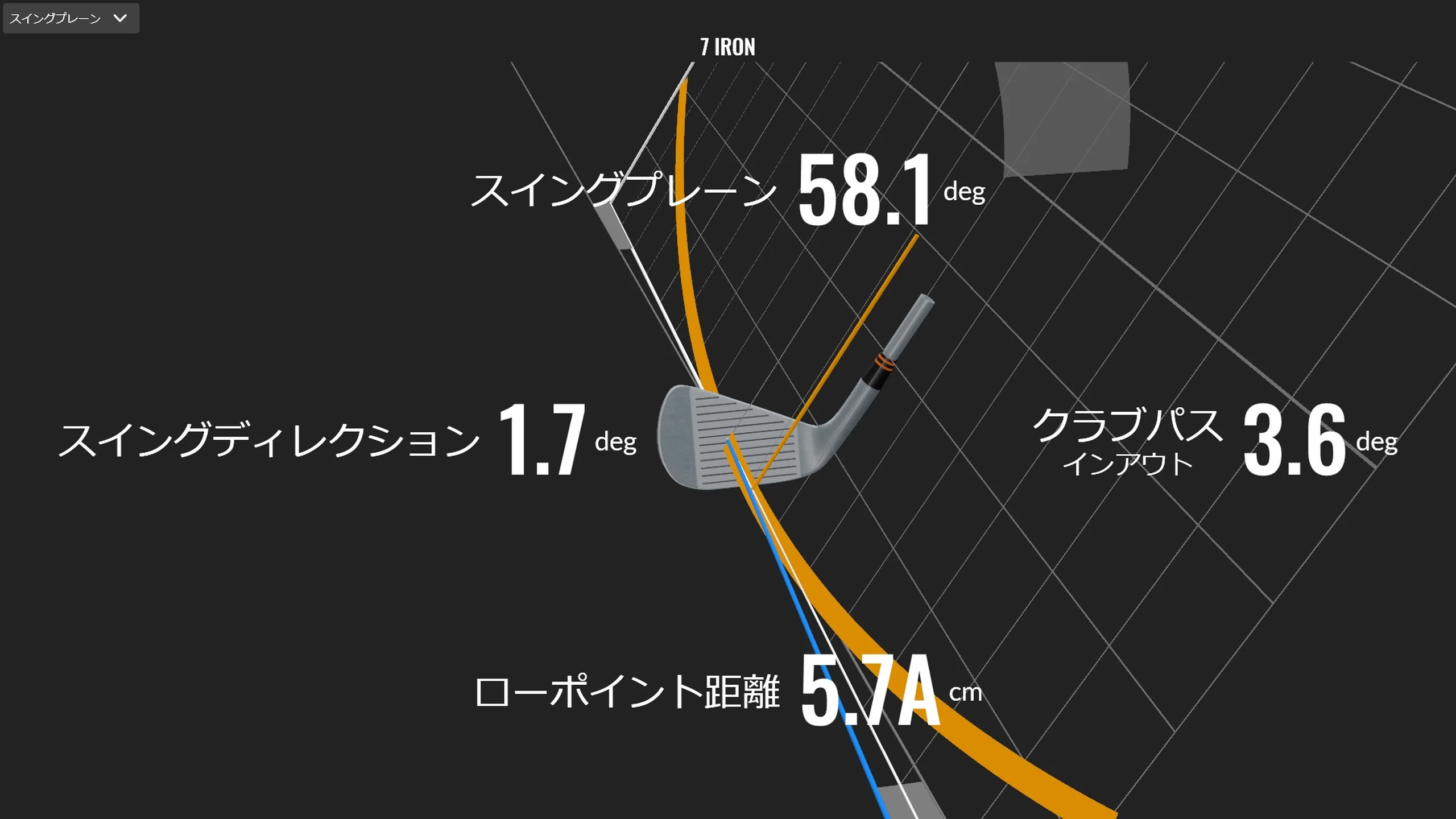 TrackMan4：スイングプレーンの可視化